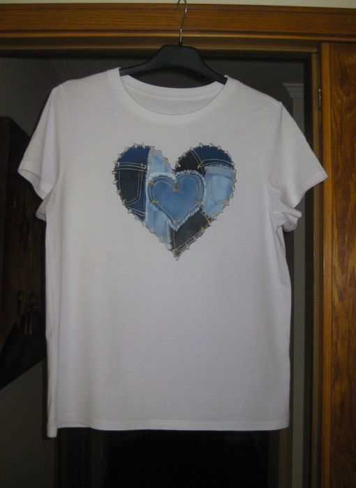 T-shirt casual para Mulher com estampa de Coração L
