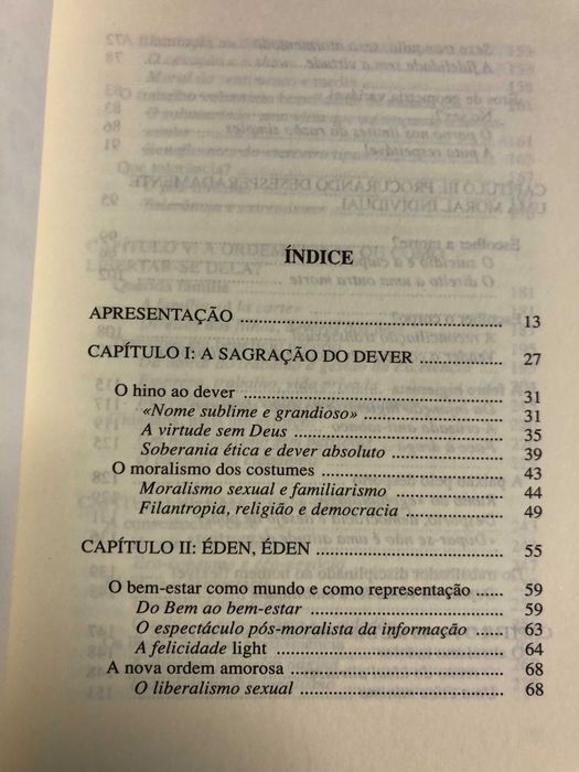 O Crepúsculo do Dever, de Gilles Lipovetsky