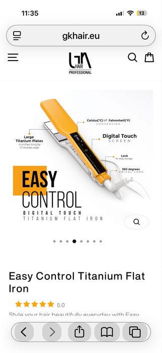 Professional hair styler (iron)