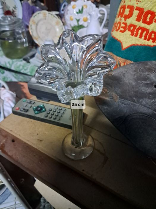 Glass flower mouth vase