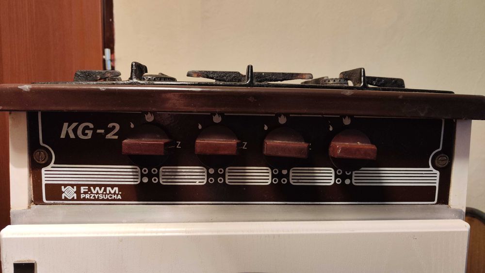 Kuchenka gazowa, gazówka KG-2 F.W.M. Przysucha, 30+ lat, GRATIS szafka