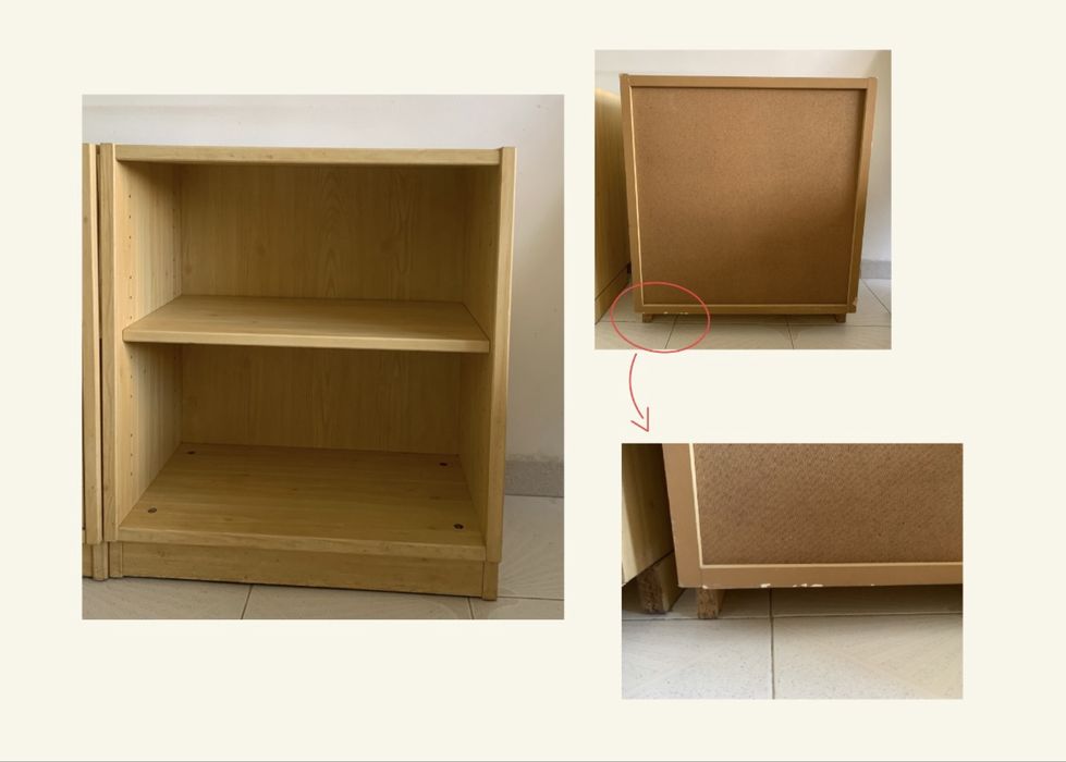 Conjunto de 3 Móveis Modulares (Gavetas, Porta e Prateleiras) - Tom Pinho