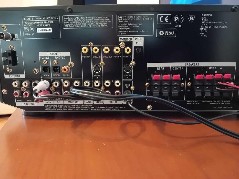 Amplificador Sony + Subwoofer Ativo Sony 150W + 6 colunas 140W cada