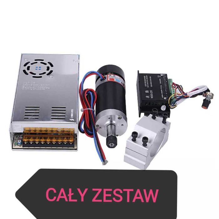 Wrzeciono bezszczotkowe CNC frezarka 500W 0.5kW ploter zasilacz ER16