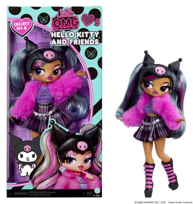 Лялька LOL OMG Loves Hello Kitty and Friends Kuromi doll ЛОЛ ОМГ Куромі