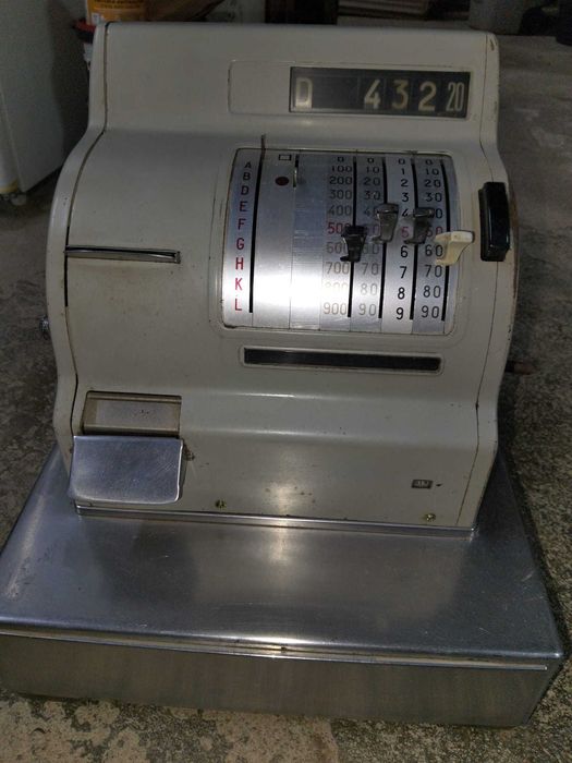 Máquina registadora antiga Hugin, anos 50/60 Type 33  vintage sueca