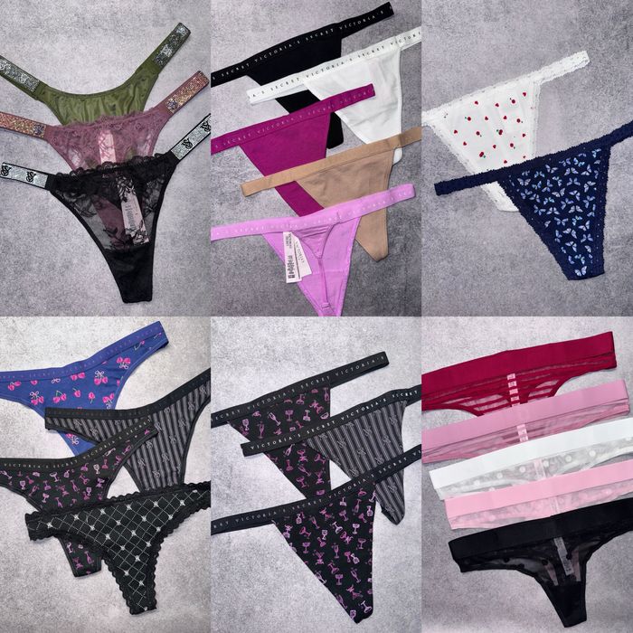 Жіночі трусики безшовні, бразиліана, стрінги PINK / Victoria’s Secret