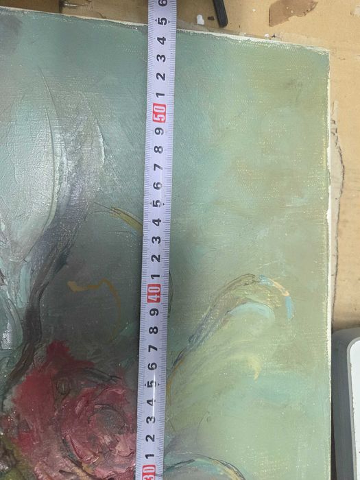 Obraz 46x55 cm ręcznie malowany bukiet róż staroć