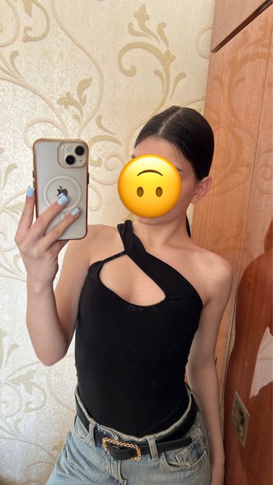 Боди элегантное чёрное