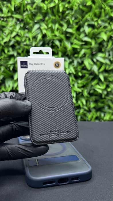 Картхолдер WIWU Mag Wallet Pro MW-003 Kevlar Black Чорний