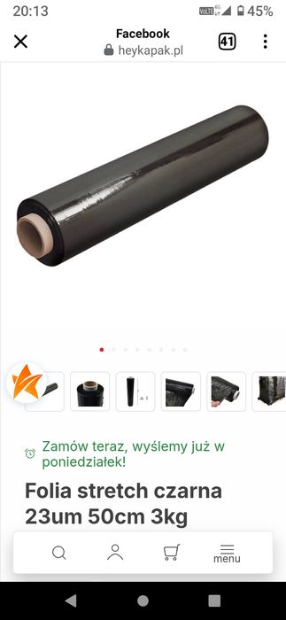 Sprzedam tanio nową duża folie do oklejania paczek