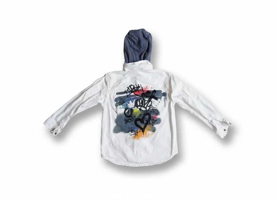 Джинсова куртка Zara біла / Белая джинсовая куртка Зара (128 см).