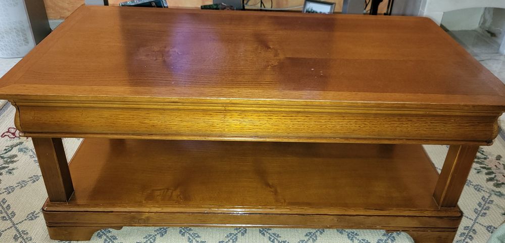 Mesa de centro em cerejeira maciça 1,10 comp×55 larg×44 alt