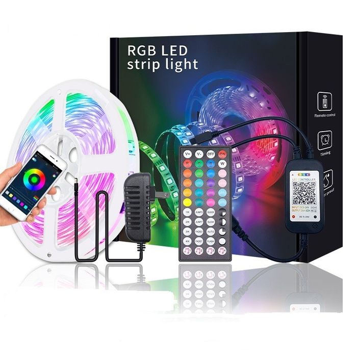 Светодиодная лента 5050 10м.С blutooth,с влагозащитой ip65, пульт на 4