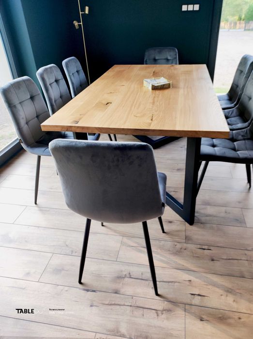 Stół dębowy z litego drewna loft rozkładany typ L Producent