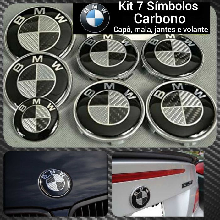 Kit 7 Símbolos carbono (todos os modelos BMW)