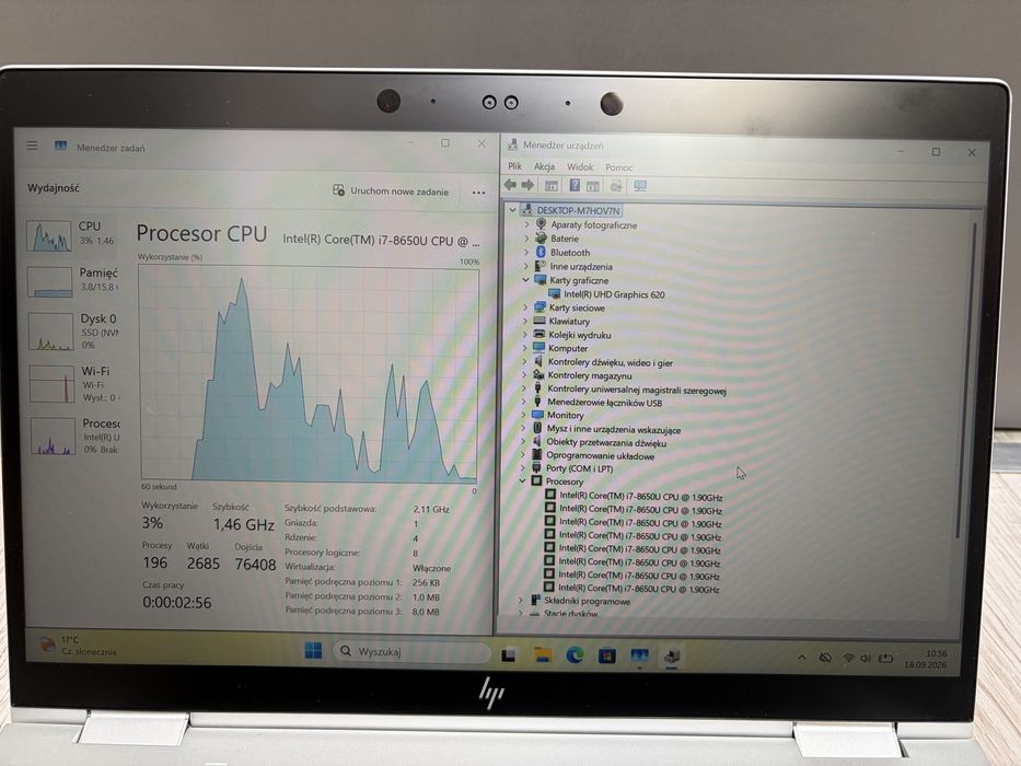 HP EliteBook x360 1030 G3 | Dotyk 2w1 Obracany | i7-8650U | 16GB RAM | SSD M2 | Stan Idealny | B&O
