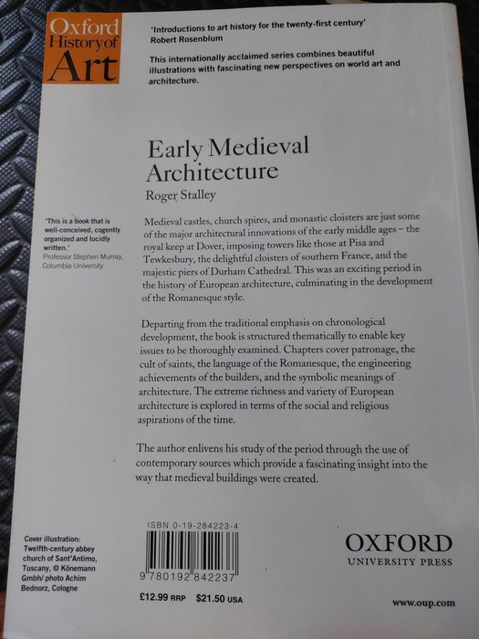 Early Medieval Architecture de Roger Stalley