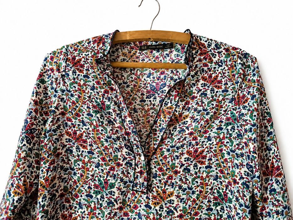 Sprzedam Bluzke Damska, Rekaw 3/4, Szeroka, Przewiewna, Cienka Luzna rozmiar XS, marki Zara Basic