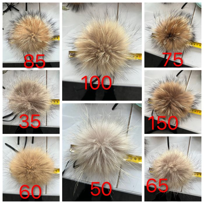 Балабон на шапку мех натуральный енот