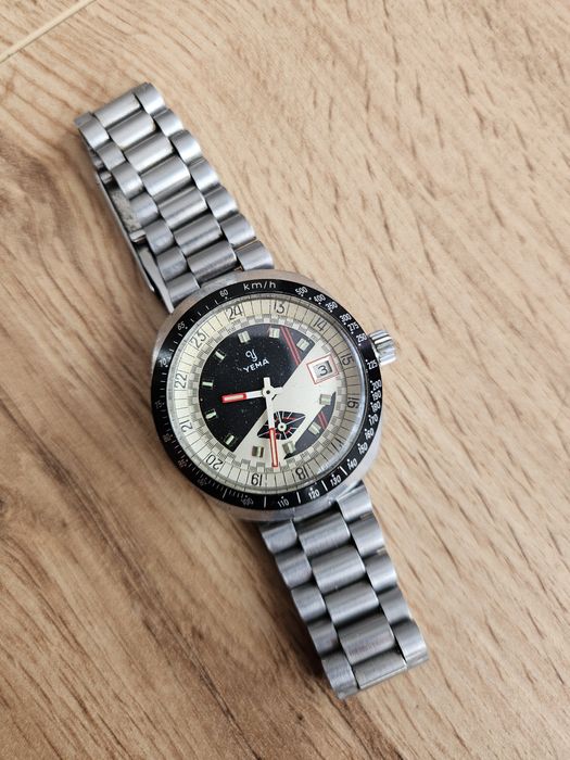 Zegarek Yema Meangraf vintage diver rallye