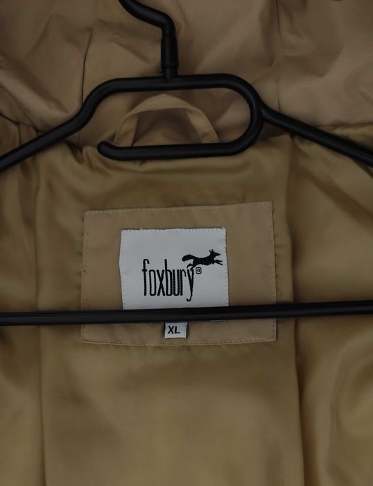 Męska Kurtka Zimowa Z Kapturem Parka Beżowa Foxbury |R. XL