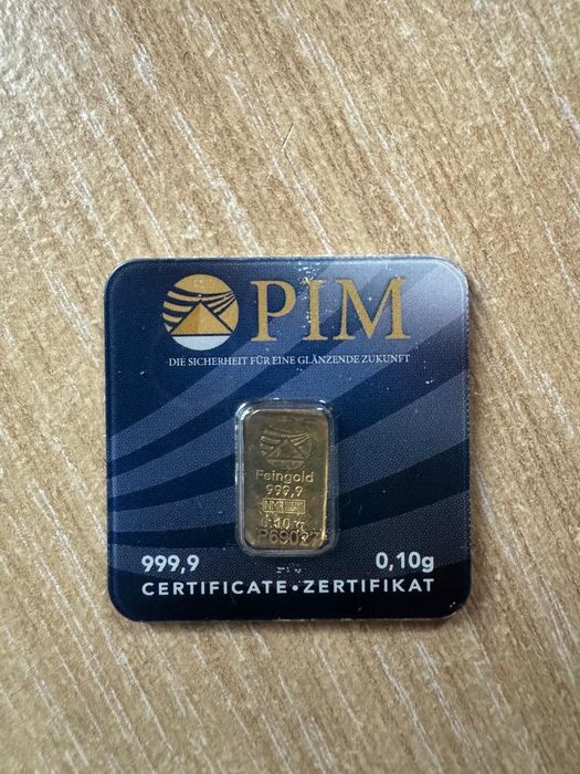 Barras de ouro seladas certificadas