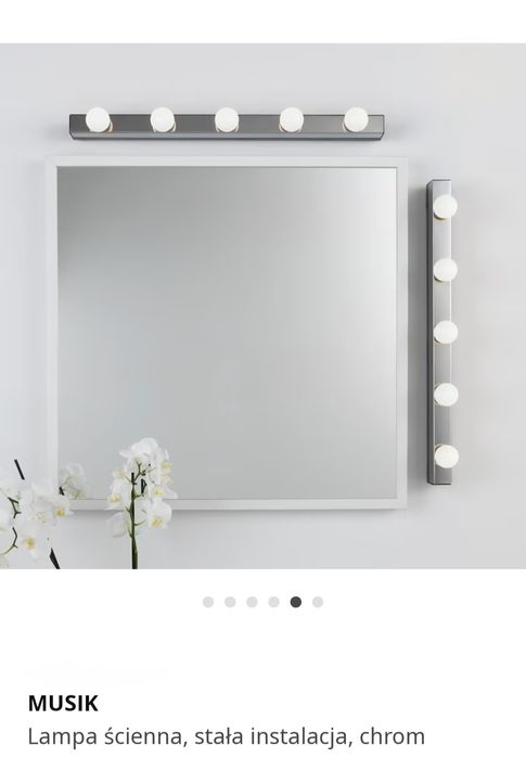 Musik ikea dwie lampy ścienne do toaletki