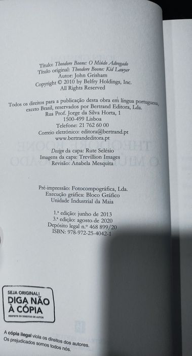 John Grisham - Theodore Boone, o miúdo advogado.