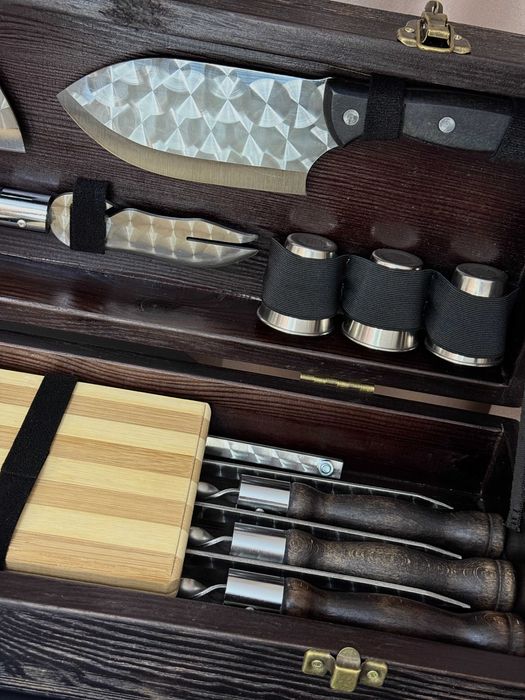 Набір шампурів в кейсі BS97 Шампура для шашлыка в кейсе на подарок