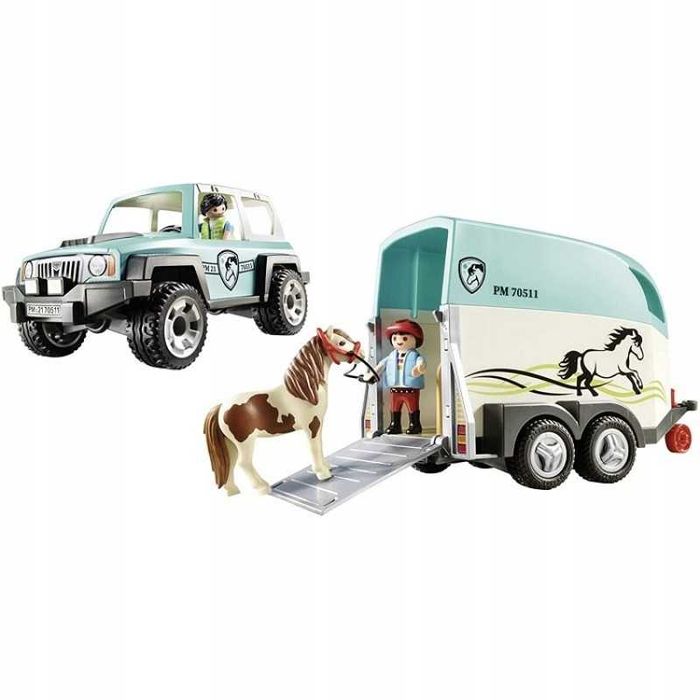 Playmobil Country 70511 Samochód Z Przyczepą Dla Kucyka Klocki *NOWE*