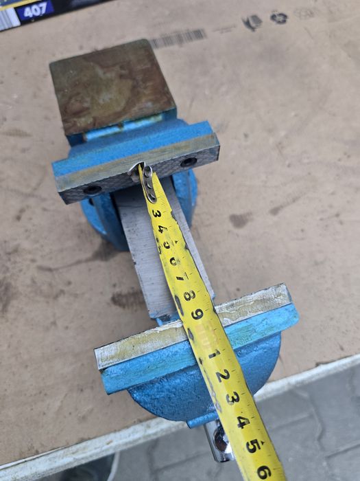 Imadło warsztatowe obrotowe Meister 100 mm – solidne niemieckie 6 kg.