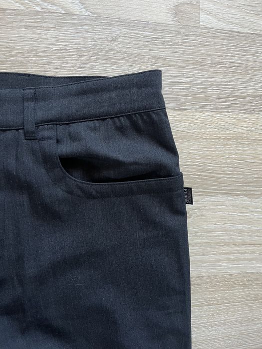 Gianfranco Ferre archive wool straight fit pants ittiere italy dark grey margiela штани