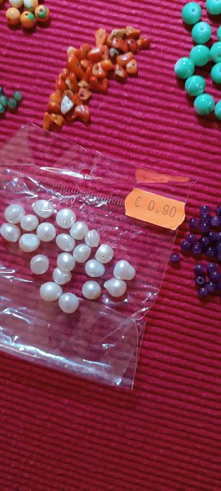 Lote de contas para bijuteria