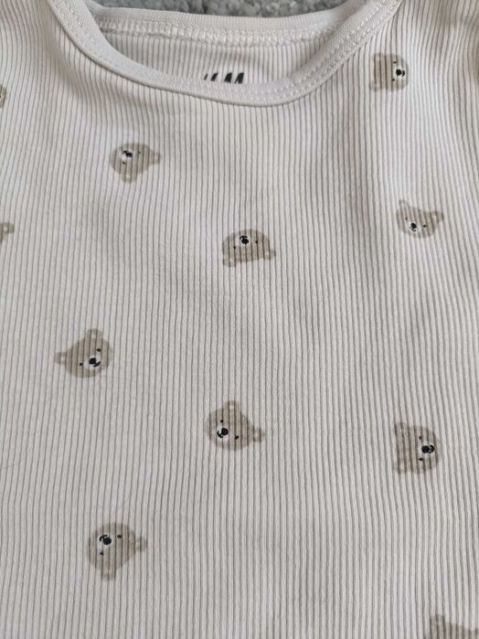 Komplet prążek 86 H&M body i legginsy