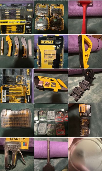 Инструменты и аксессуары Stanley и Dewalt