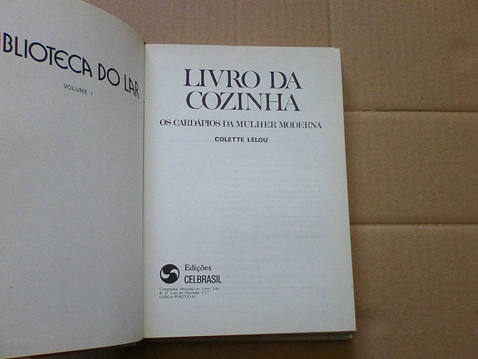 Livro da Cozinha : os Cardápios da Mulher Moderna