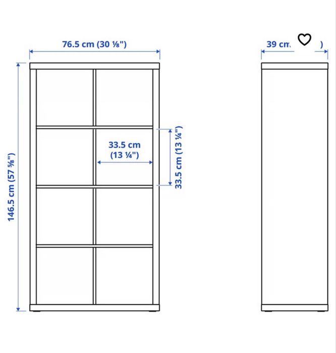 Estante IKEA Kallax Cinzenta com 4 cestos Knipsa