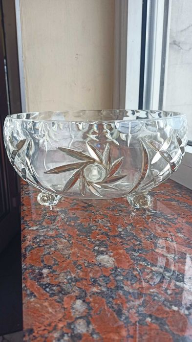 Misa na nóżkach wzór Pinwheel dekoracja srebrna Irena Inowrocław