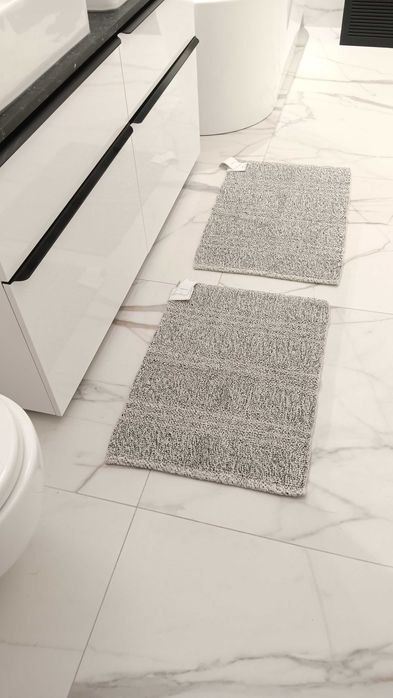 Dwa dywaniki łazienkowe H&M bawełniane, komplet - śliczne!