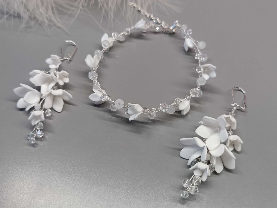 Komplet ślubny kwiaty