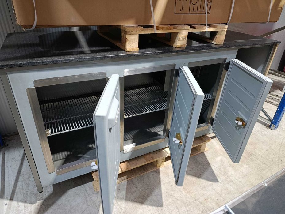 Bancada de frio com 3 portas restaurante / pastelaria