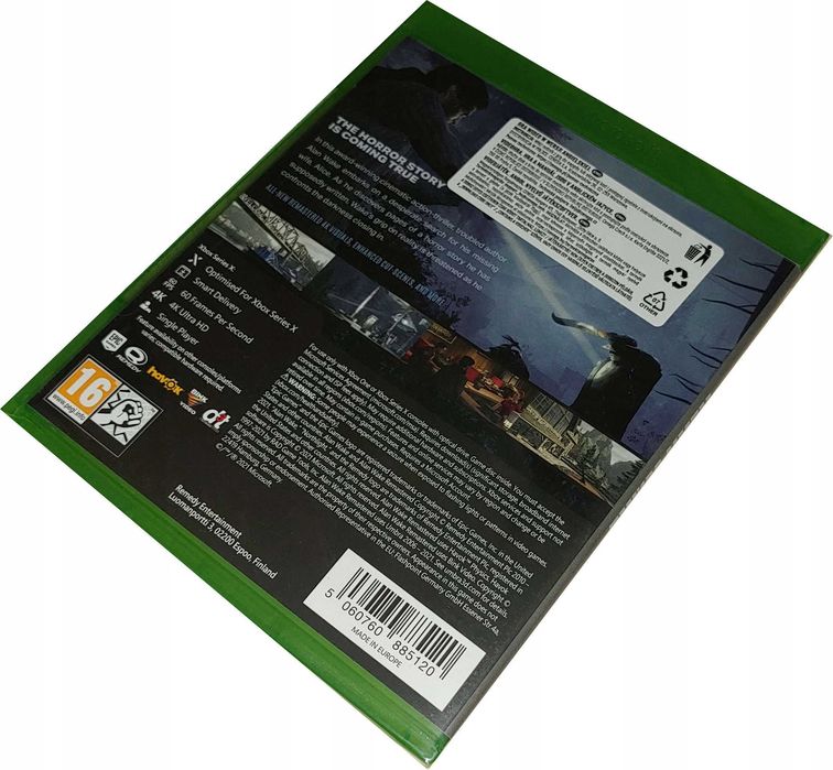 ALAN WAKE Remastered Xbox One + S + X + Series X = PŁYTA PL = FOLIA