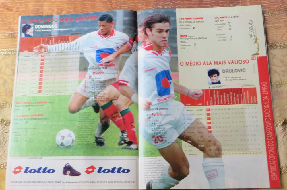 Revista futebol Jogo Estrelas 1996 - Sá Pinto um Leão Raça