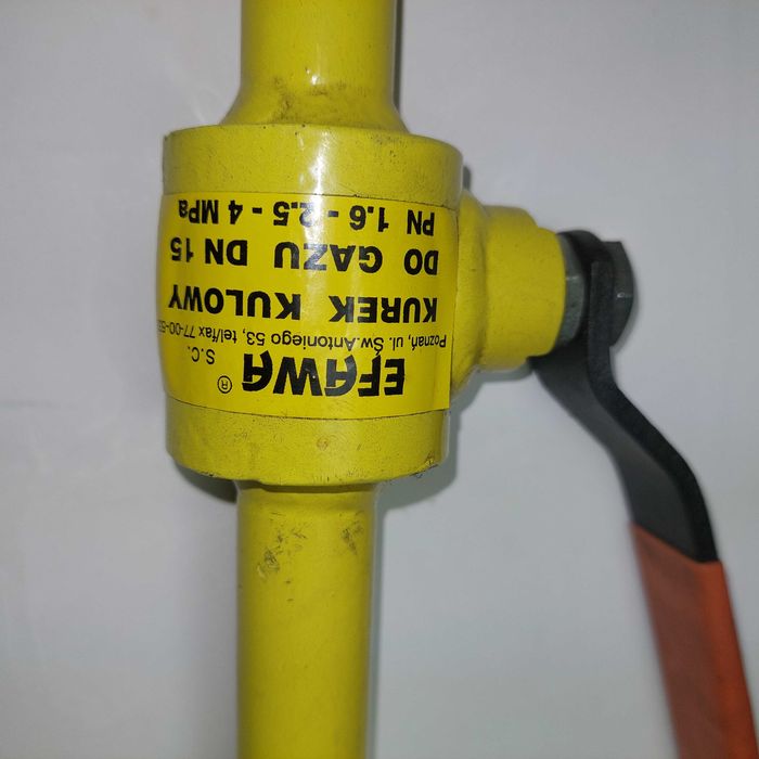 Zawór kulowy do wspawania DN15 PN16-40 GAZ   EFAWA