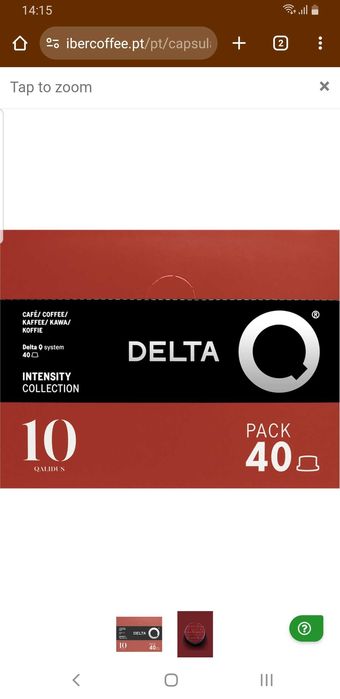 1 caixa de 40 capsulas  de café delta Q
