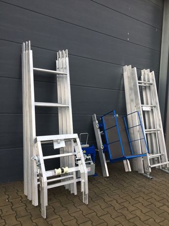Drabina dekarska Niemiecka SIMPLEX STI 250 12m NOWA Winda Wyciąg GEDA
