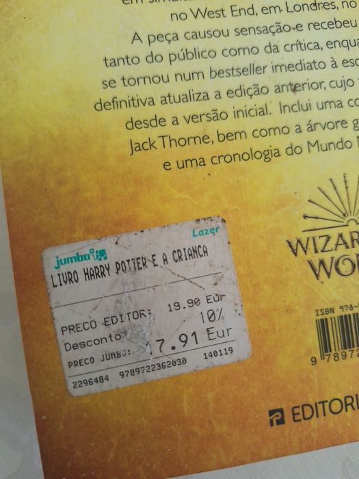 Livro Harry Potter e a Criança Amaldiçoada