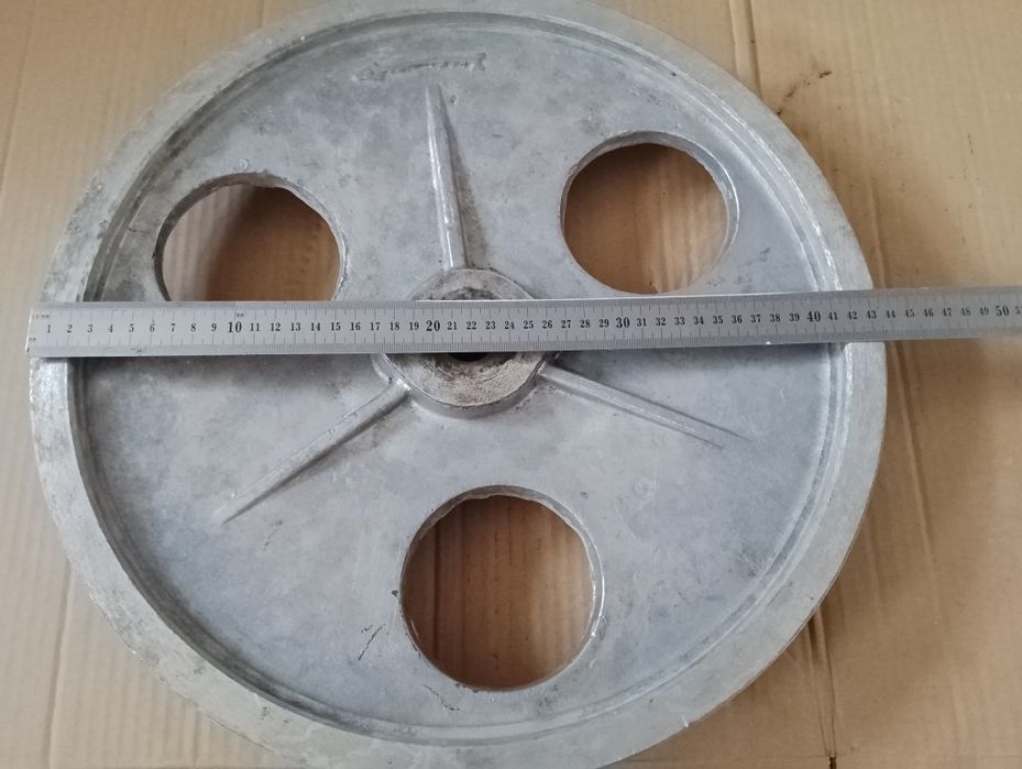 Шків алюміній двох струмковий 435мм.