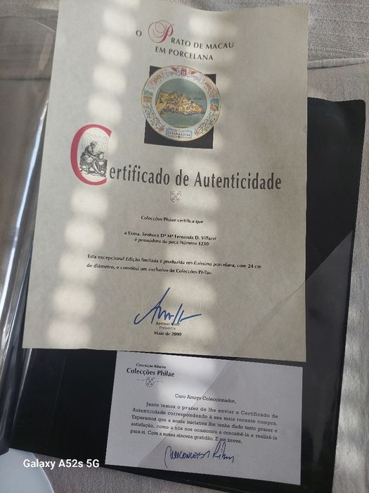 Prato comemorativo Macau